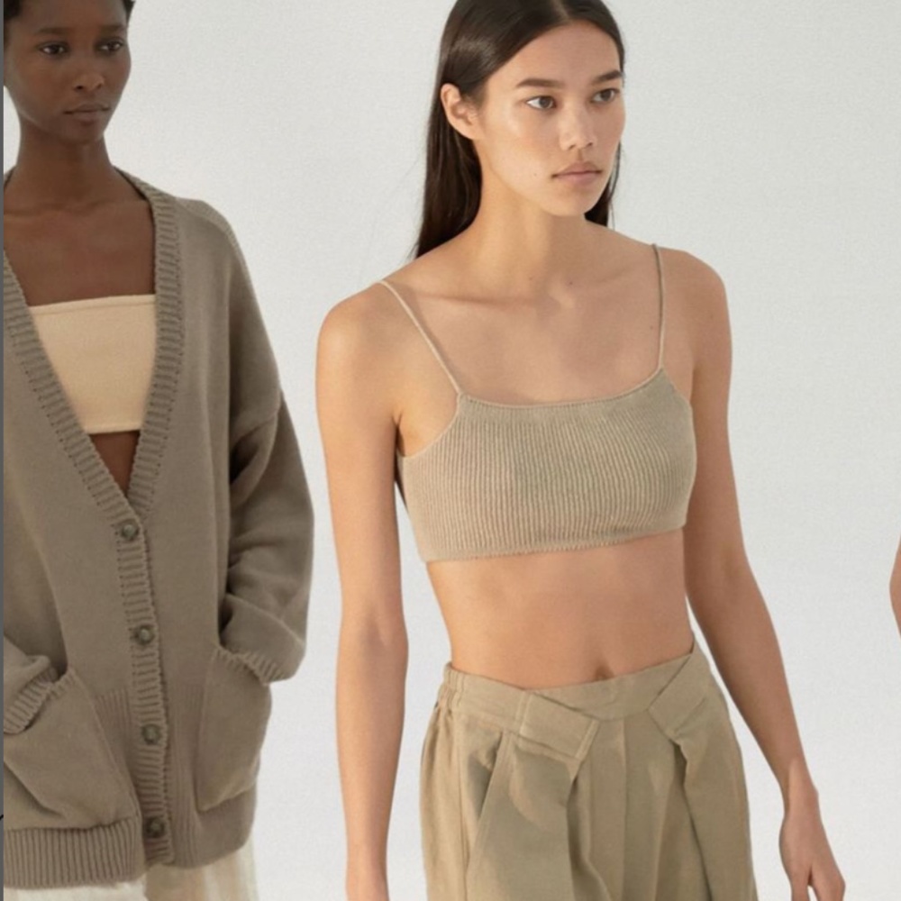 Monica Cordera TAUPE CHUNKY CARDIGAN